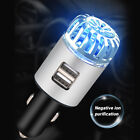 1x 2 In 1 Car Dual Usb Fresh Air Ionic Purifier Oxygen Bar Ozone Ionizer Cleaner