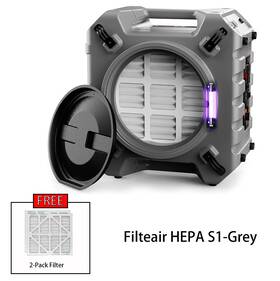 V1-grey Abestorm V1 750cfm Air Scrubber Uv-c 4 Stage Filtr Negative Machine Cleaner
