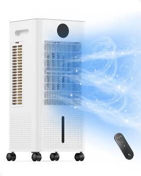8177 Aerozy Portable Air Conditioner Evaporative Cooler Windowless Remote White