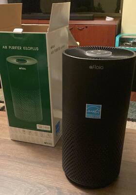 Id-no-20230728 Afloia Kiloplus Tower Air Purifier Hepa Filter Touch Control Alexa Wi-fi Black
