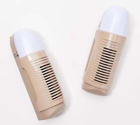 Air Innovations Set Of 2 Plug-in Purifiers With Nightlight Taupe