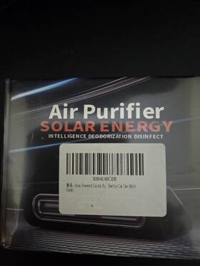 8819 Air Purifer Purifier Solar Energy Intelligence Deordization Disinfect Model Black