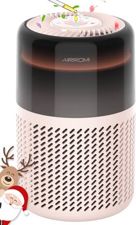 A2005-beige Airromi Air Purifier For Bedroom Home Hepa Filter Covers Upto 549 Ft Quiet 360