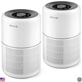 B09qzdkqlf Airtok 2 Pack Air Purifier H13 Hepa Filter For Smoke Dust Odors Pet Dander Quiet