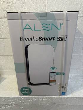 Alen 850019220537 Breathesmart 45i 800sq Ft True Hepa Air Filter Purifier