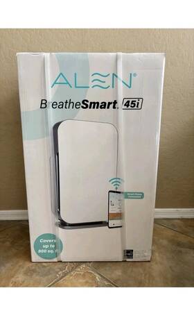 M45b-20-00128 Alen Breathesmart 45i Air Purifier H13 Hepa Wi-fi App Control Quiet 800 Sq Ft