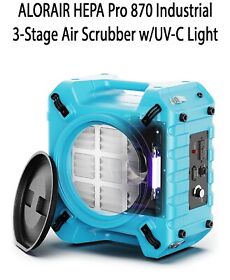 Alorair Hepa Pro 870 Industrial 3-stage Air Scrubber With Uv-c Light Max 550 Cfm