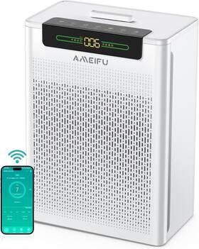 Ameifu 732262531748 Home Air Purifier Large Room Upto 3000 Ft Smart Wifi App H13 Hepa 3 Mode