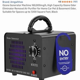 Amgwhhoo 85419672 Ozone Generator Machine 60 000 Mg/h High Capacity Odor Eliminator