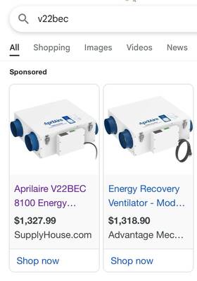 V22bec Aprilaire Erv Energy Recovery Ventilator