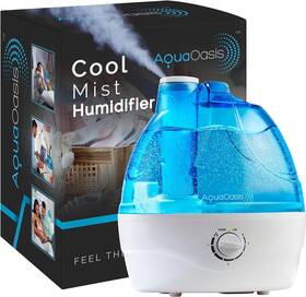 Aquaoasis 733569442881 Cool Mist Humidifier 2.2l Water Tank Quiet Ultrasonic White
