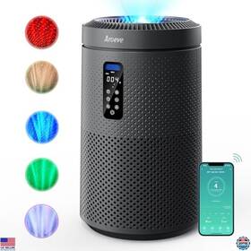 B0d6fm8phq Aroeve Air Purifier For Large Rooms 1782 Sq Ft Wifi Quality Sensor Uv Black