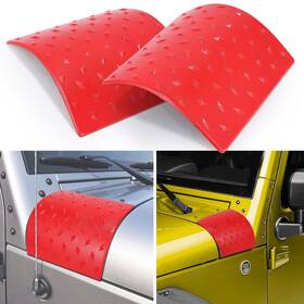 Asweir 715917207953 Red Cowl Body Armor Outer Cowling Cover For 2007-2018 Jeep Wrangler Jk Jku Un