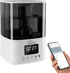 Yx01-258-gnt Azaeahom Smart Humidifiers For Bedroom Top Fill 4l Cool Mist Air Humidifier Grey