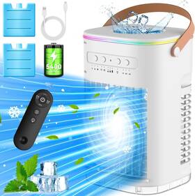 Tf06 Balko Mini Air Conditioner 3 1 Portable Desk Fan With 5400mah Battery Speeds