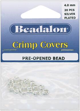 349b-010 Beadalon 3 Pack Crimp Covers 4mm 20/pkg349b-010