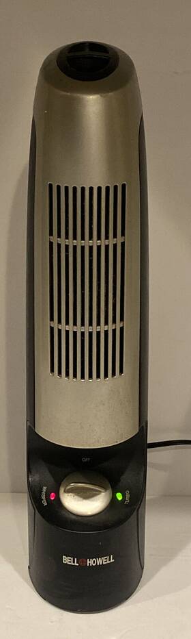 7751 Bell And Howell Ion Whisper Air Purifier 12 Inch Tall X 2.75 Wide Tested Works
