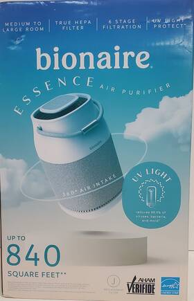 2183638 Bionaire Essence 360 Air Purifier Uv Light 6 Stage True Hepa Filter