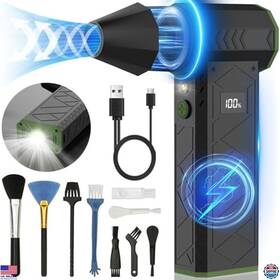 B0djnvg9kq Black & Decker Electric Air Duster 180000rpm With Led Light Rechargeable 10000mah Blower