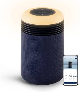 1831024000 Blueair Mini Restful Air Purifier For Bedroom Hepasilent Sunrise Clock Nib Blue