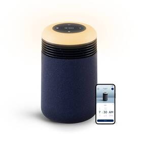 95019987 Blueair Mini Restful Air Purifier And Sunrise Clock Midnight Blue