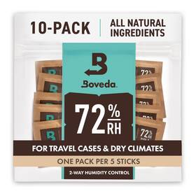 Boveda 850661003441 72% Rh Travel/up To 5 Sticks 10-pack B72 For Drafty Containers