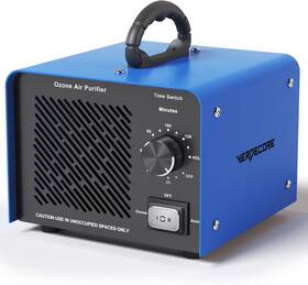 Branded 445054473456 125 000mg/h Ozone Generator Machine And Negative Ion Air Purifier Blue