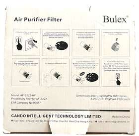 Af-3222-hf Bulex Ture Hepa Air Purifier Filter - Model