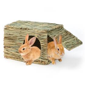C0215-s-fba Bwogue Large Bunny Grass House Natural Seagrass Bed Hideaway Medium Green