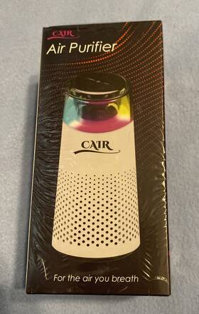 Cair 724901515110 Small Air Purifier Built In Negative Ion Activated Carbon Filter New