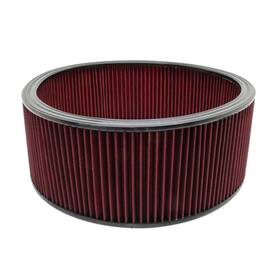 Hz-3166-red-w Cfr Performance Cotton 16 Inch X6 Universal Round Washable Air Cleaner Filter - Red