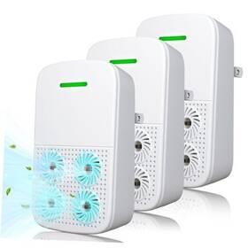 Cair-3 Clarimoon Plug In Air Ionizers 3 Pack - Negative Ion Technology White