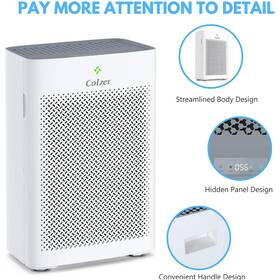 Epi-328 Colzer 654538585395 Air Purifier With Hepa Composite Filter - White