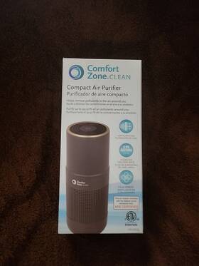 Comfort Zone 731398220021 Nib Clean - Compact Air Purifier For Car Office Bathroom