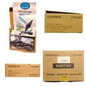 Ctuv-09 Coospider Hvac Uv Light Lamp Air Purifier For Whole House Uvc In Duct