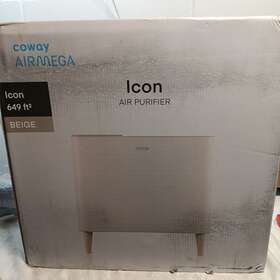 Coway 826439000608 Airmega Icon S True Hepa Air Purifer With Wireless Device Charger Beige