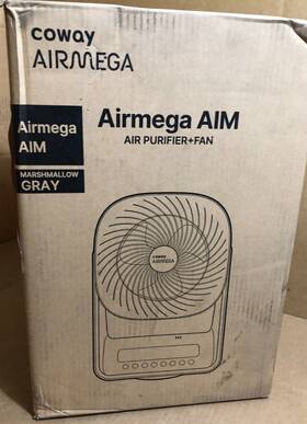 Coway 826439000790 Airmega Air Purifier Fan 2-in-1 True Hepa Filter Marshmallow Gray