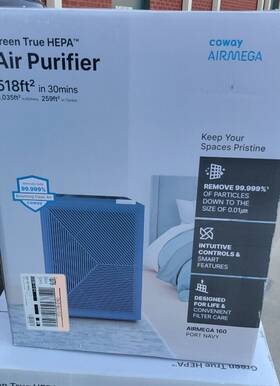 88667612 Coway Airmega 160 True Hepa Air Purifier Quiet Navy Blue Captures 99.999% New