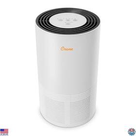 B077pz86m8 Crane Uv Hepa Air Purifier For Bedroom/nursery Sleep Mode Timer White