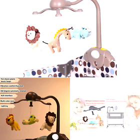Hougyi-01 Cutie Pumpkin Baby Music Mobile For Crib Playpen With Nursy Lights Relaxing