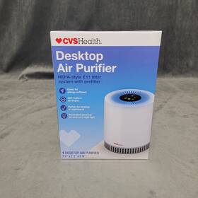 118970 Cvs Desktop Air Purifier Hepa Style E11 Filter. Perfect For Small Rooms- White