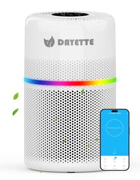 Dayette 850070845724 Smart Air Purifiers For Bedroom 7 Color Light H13 Purifier Home Larg