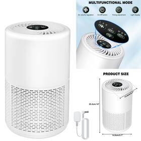 Dayplus 943116570293 Air Purifier With Hepa And Active Carbon Filter Home Cleaner Noise Reduction