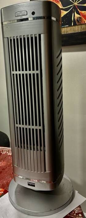 2hpc3a Dayton Tower Hepa Air Purifier With Ionizer Timer 3 Speeds Silver