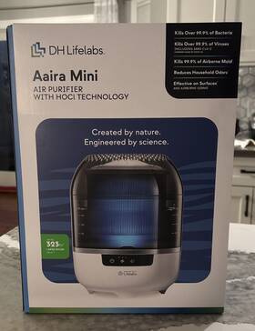 Aae-30wn06 Dh Lifelabs Aaira Mini Hydrating Dry Air Purifier - Brand New Eliminates 99.9% Of Bacteria