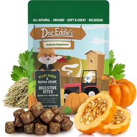 Doc Eddies De Digestive 203 Digestive Bites - Plant-based Small Animal Treats For Rabbits