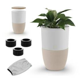 Dupray 680358018560 Air Purifier With Planter And Custom Walnut Accent Table Design