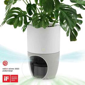 Hepa-13 Dupray Air030w Bloom Air Purifier With Planter Autodetect To Remove Dust Smoke Bacteria Al