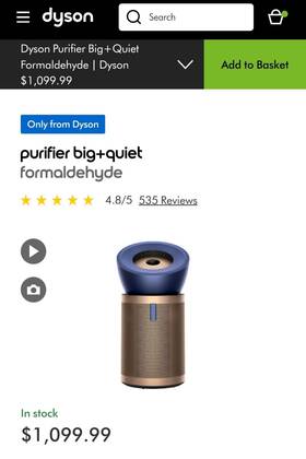 Bp04 Dyson Purifier Big Quiet Formaldehyde Like Used Only 1 Week