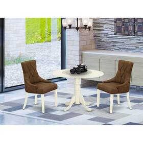 Dlfr3-whi-18 East West Furniture 3 Piece Dining Room Set Contains A Ro